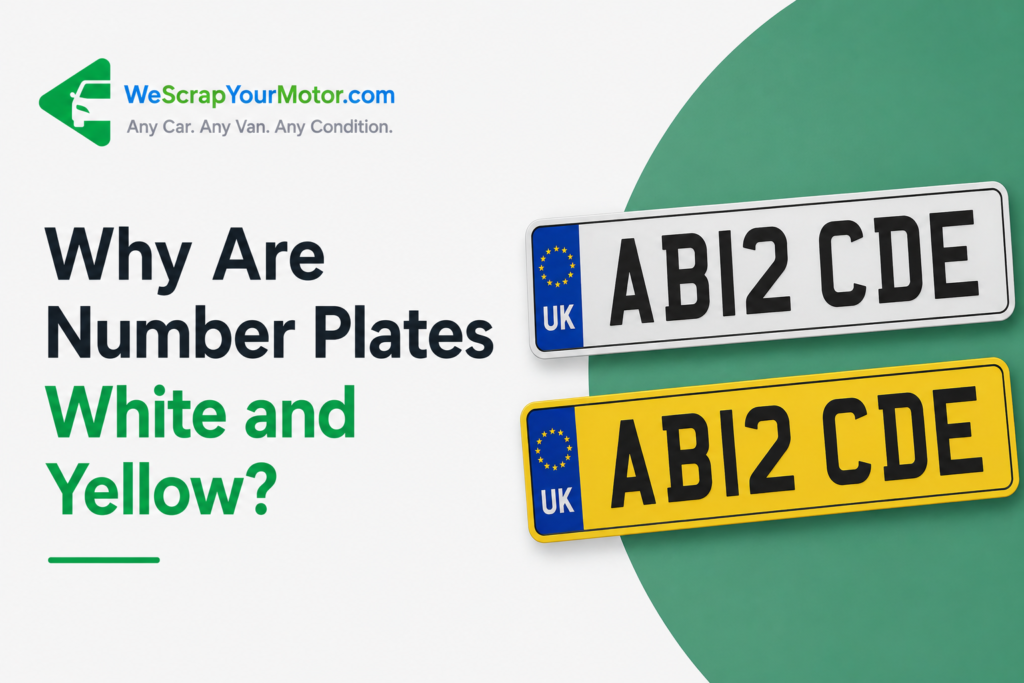 Why are Number Plates White and Yellow​?