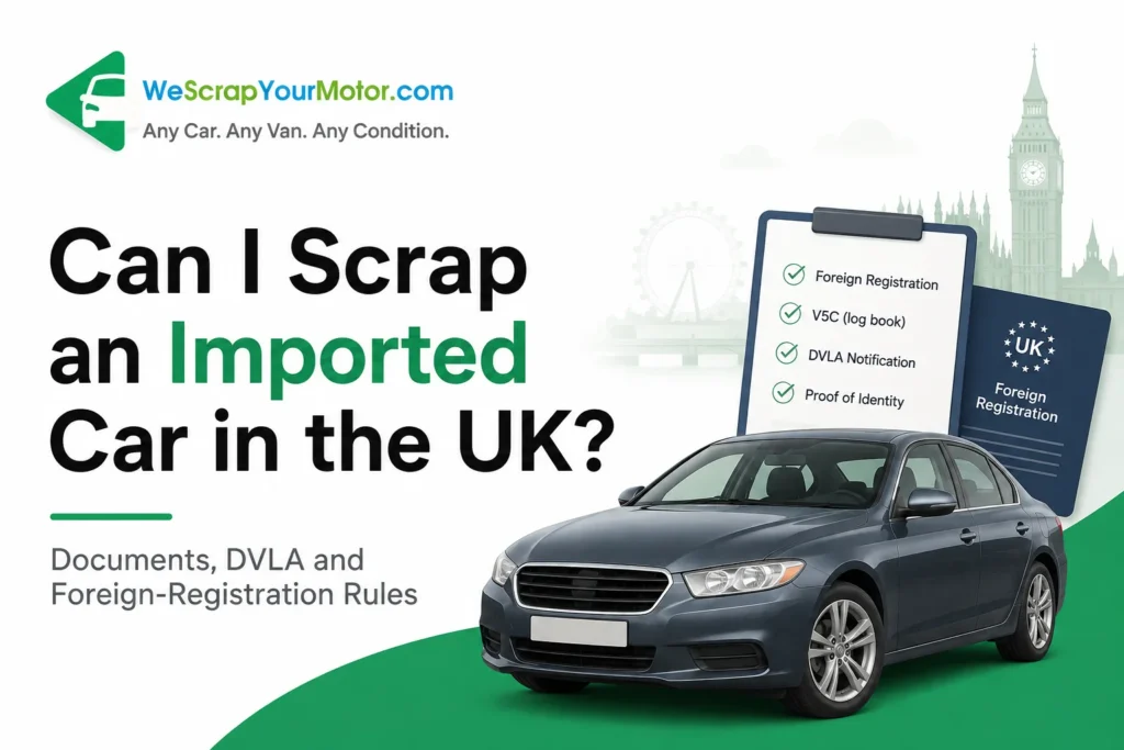 Can I Scrap an Imported Car in the UK: Documents, DVLA and Foreign-Registration Rules