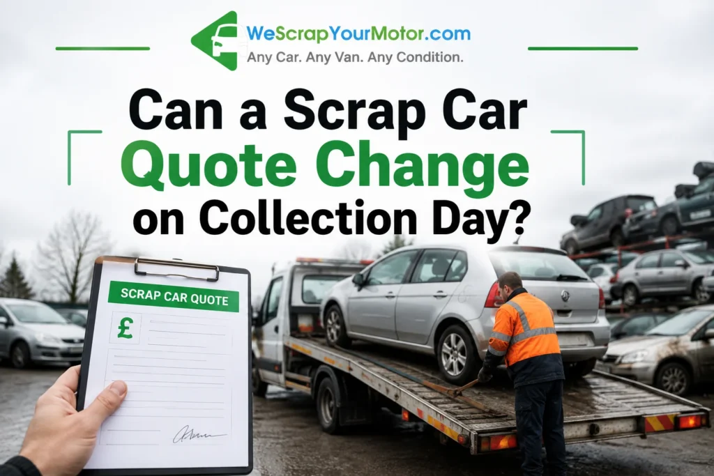 Can a Scrap Car Quote Change on Collection Day